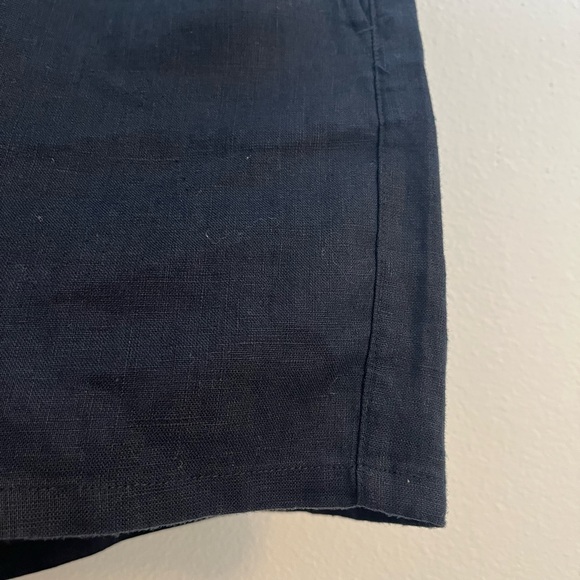 Telluride Clothing Co Black 100% Linen Shorts - Picture 2 of 6